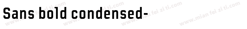 Sans bold condensed字体转换